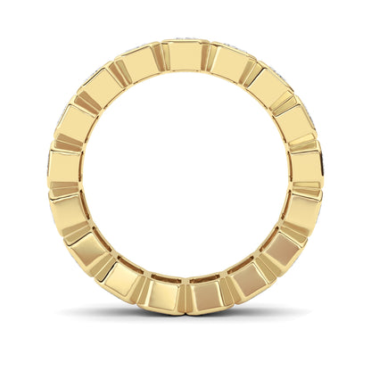 2.5Cttw Emerald Shaped Lab Grown Diamond (F/VS) Eternity Band Ring in 14K Gold