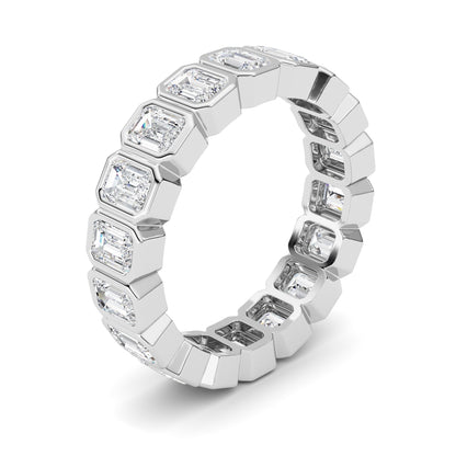 2.75Cttw Emerald Shaped Lab Grown Diamond (F/VS) Eternity Band Ring in 14K Gold