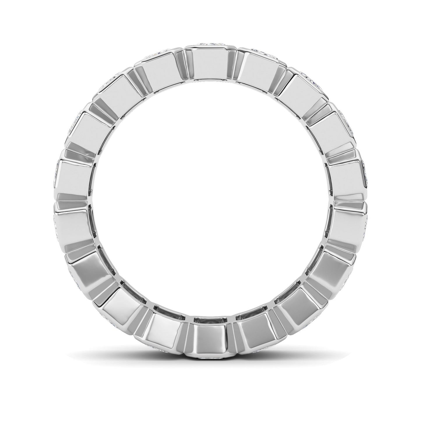 2.75Cttw Emerald Shaped Lab Grown Diamond (F/VS) Eternity Band Ring in 14K Gold