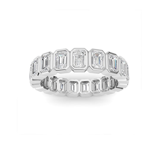 2.75Cttw Emerald Shaped Lab Grown Diamond (F/VS) Eternity Band Ring in 14K Gold