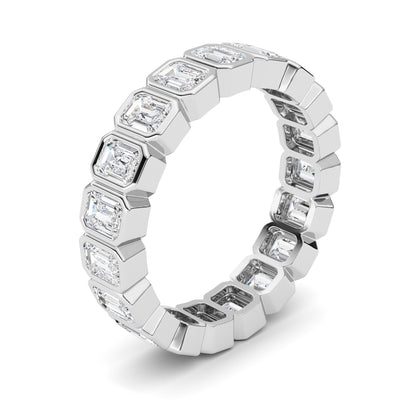 2.75Cttw Emerald Shaped Lab Grown Diamond (F/VS) Eternity Band Ring in 14K Gold