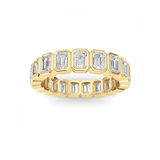 2.75Cttw Emerald Shaped Lab Grown Diamond (F/VS) Eternity Band Ring in 14K Gold