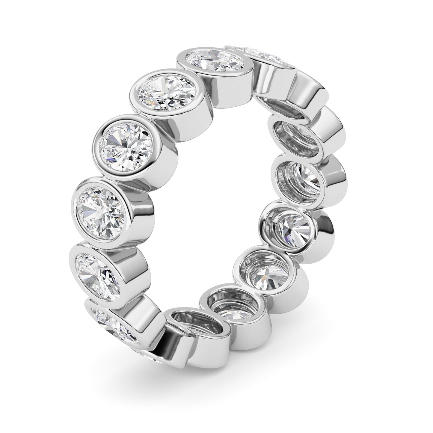 2.2Cttw Oval Shaped Lab Grown Diamond (F/VS) Eternity Band Ring in 14K Gold