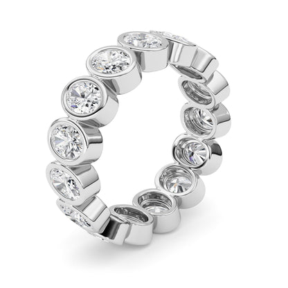 2.2Cttw Oval Shaped Lab Grown Diamond (F/VS) Eternity Band Ring in 14K Gold