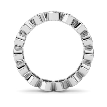 2.2Cttw Oval Shaped Lab Grown Diamond (F/VS) Eternity Band Ring in 14K Gold