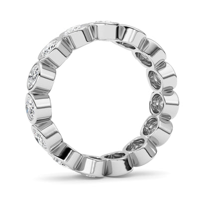 2.2Cttw Oval Shaped Lab Grown Diamond (F/VS) Eternity Band Ring in 14K Gold