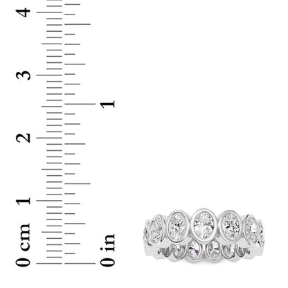 2.2Cttw Oval Shaped Lab Grown Diamond (F/VS) Eternity Band Ring in 14K Gold