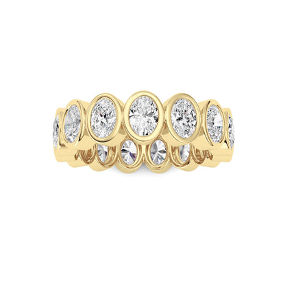 2.2Cttw Oval Shaped Lab Grown Diamond (F/VS) Eternity Band Ring in 14K Gold