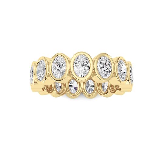 2.2Cttw Oval Shaped Lab Grown Diamond (F/VS) Eternity Band Ring in 14K Gold