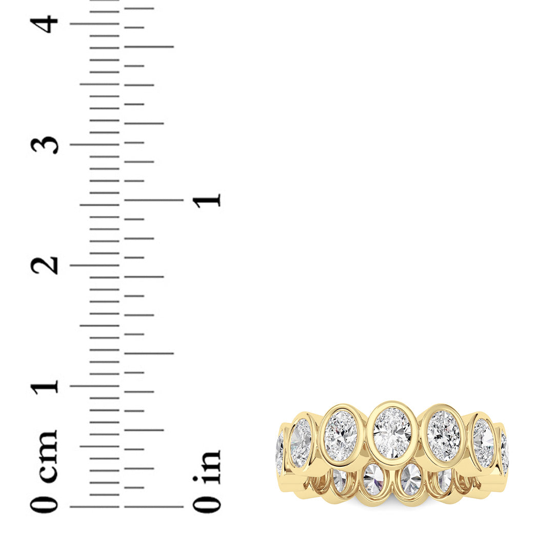 2.2Cttw Oval Shaped Lab Grown Diamond (F/VS) Eternity Band Ring in 14K Gold
