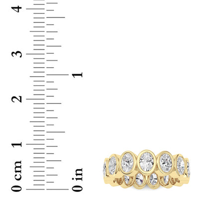 2.2Cttw Oval Shaped Lab Grown Diamond (F/VS) Eternity Band Ring in 14K Gold