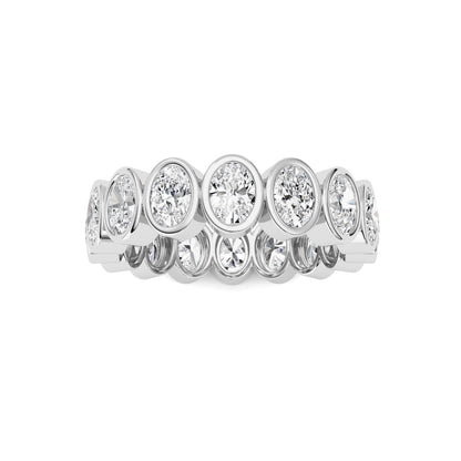 2.4Cttw Oval Shaped Lab Grown Diamond (F/VS) Eternity Band Ring in 14K Gold