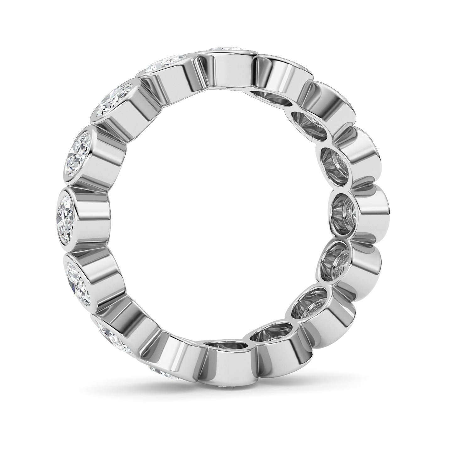 2.4Cttw Oval Shaped Lab Grown Diamond (F/VS) Eternity Band Ring in 14K Gold