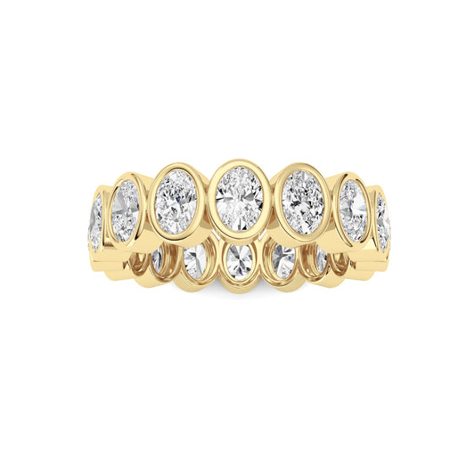 2.4Cttw Oval Shaped Lab Grown Diamond (F/VS) Eternity Band Ring in 14K Gold