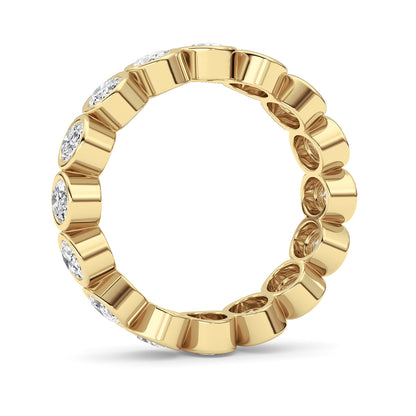 2.4Cttw Oval Shaped Lab Grown Diamond (F/VS) Eternity Band Ring in 14K Gold
