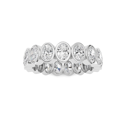 2.5Cttw Oval Shaped Lab Grown Diamond (F/VS) Eternity Band Ring in 14K Gold