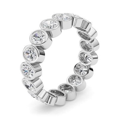 2.5Cttw Oval Shaped Lab Grown Diamond (F/VS) Eternity Band Ring in 14K Gold