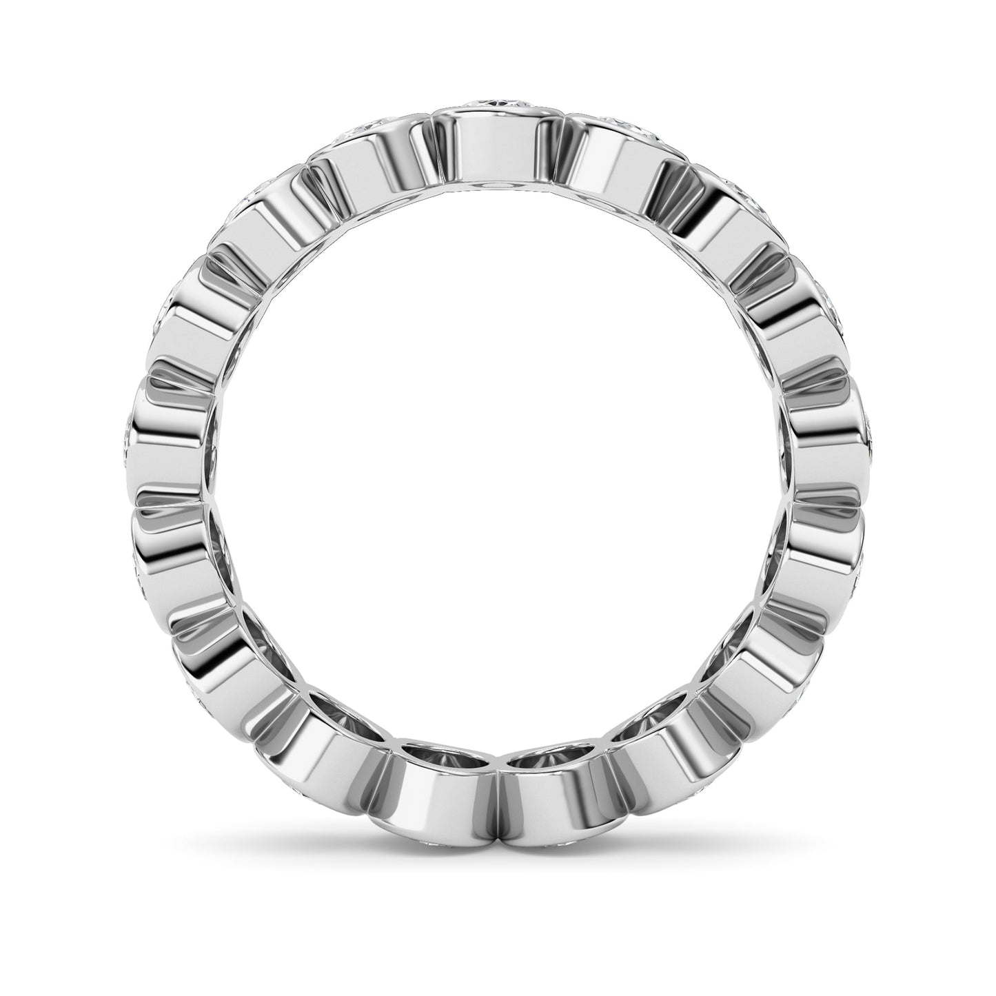 2.5Cttw Oval Shaped Lab Grown Diamond (F/VS) Eternity Band Ring in 14K Gold
