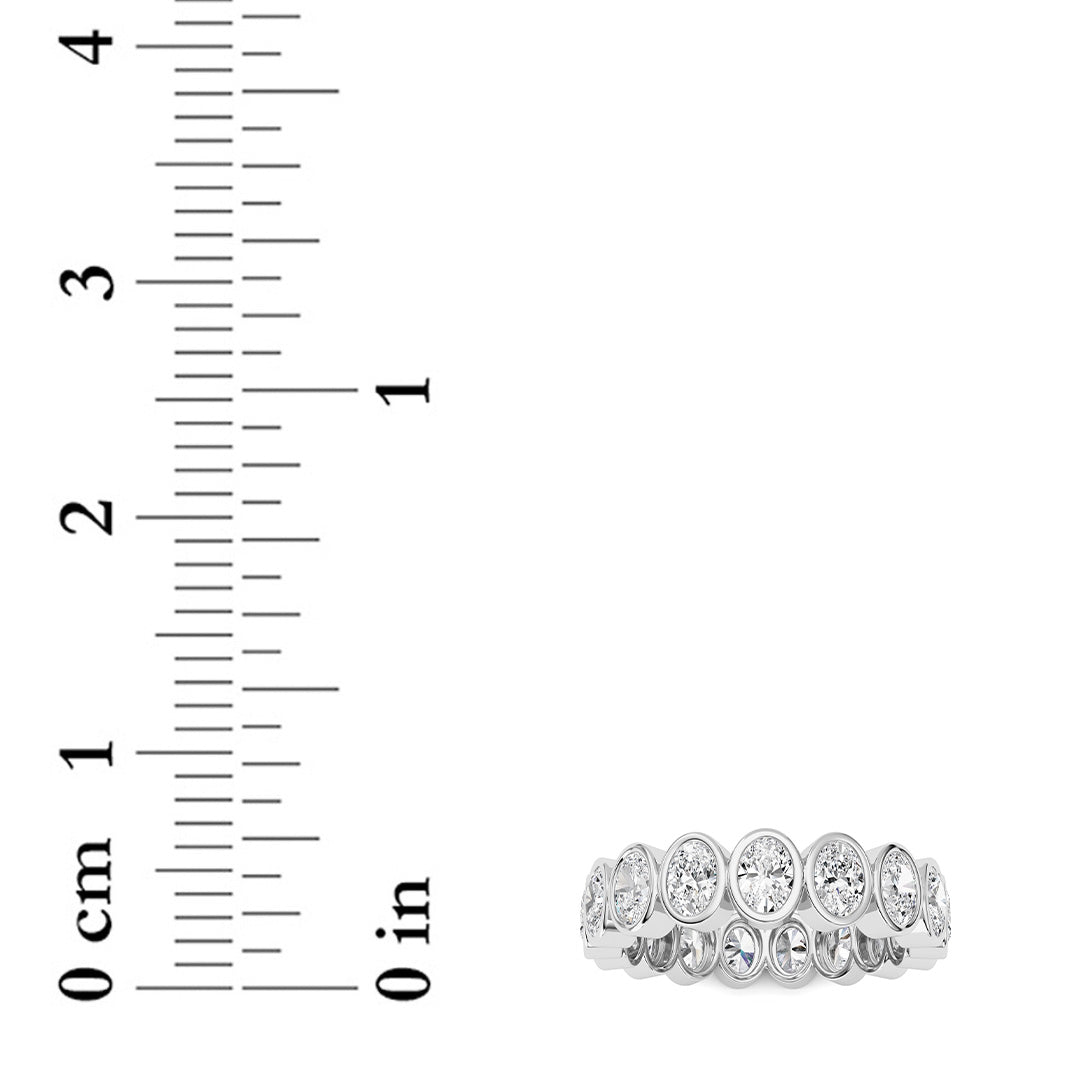 2.5Cttw Oval Shaped Lab Grown Diamond (F/VS) Eternity Band Ring in 14K Gold
