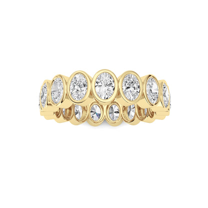 2.5Cttw Oval Shaped Lab Grown Diamond (F/VS) Eternity Band Ring in 14K Gold