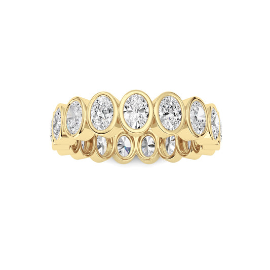 2.5Cttw Oval Shaped Lab Grown Diamond (F/VS) Eternity Band Ring in 14K Gold