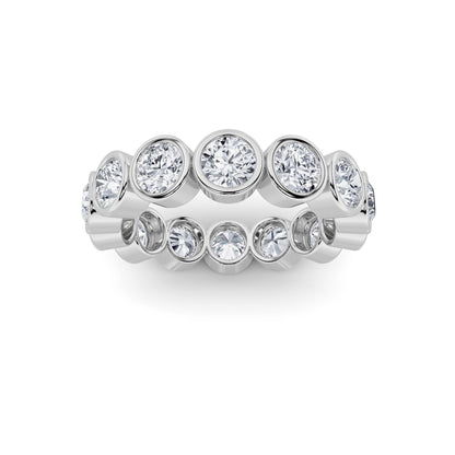 2.1Cttw Round Shaped Lab Grown Diamond (F/VS) Eternity Band Ring in 14K Gold