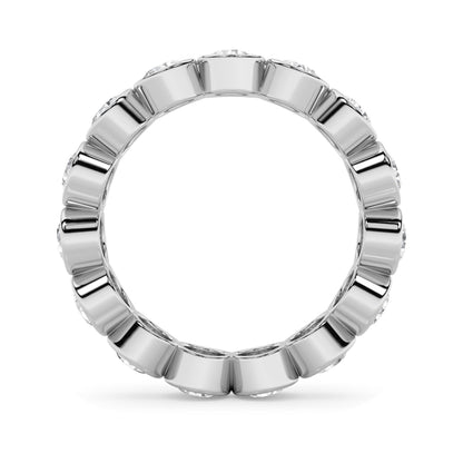 2.2Cttw Round Shaped Lab Grown Diamond (F/VS) Eternity Band Ring in 14K Gold
