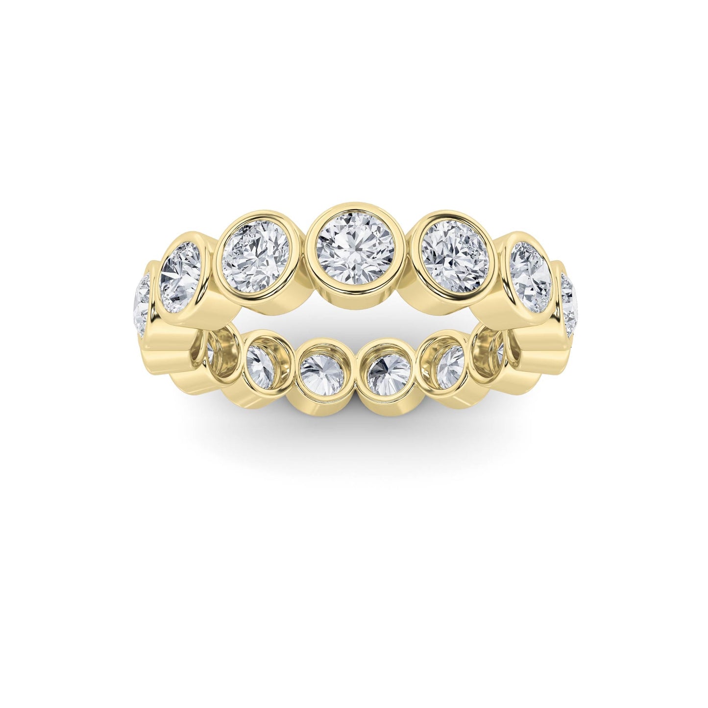 2.2Cttw Round Shaped Lab Grown Diamond (F/VS) Eternity Band Ring in 14K Gold
