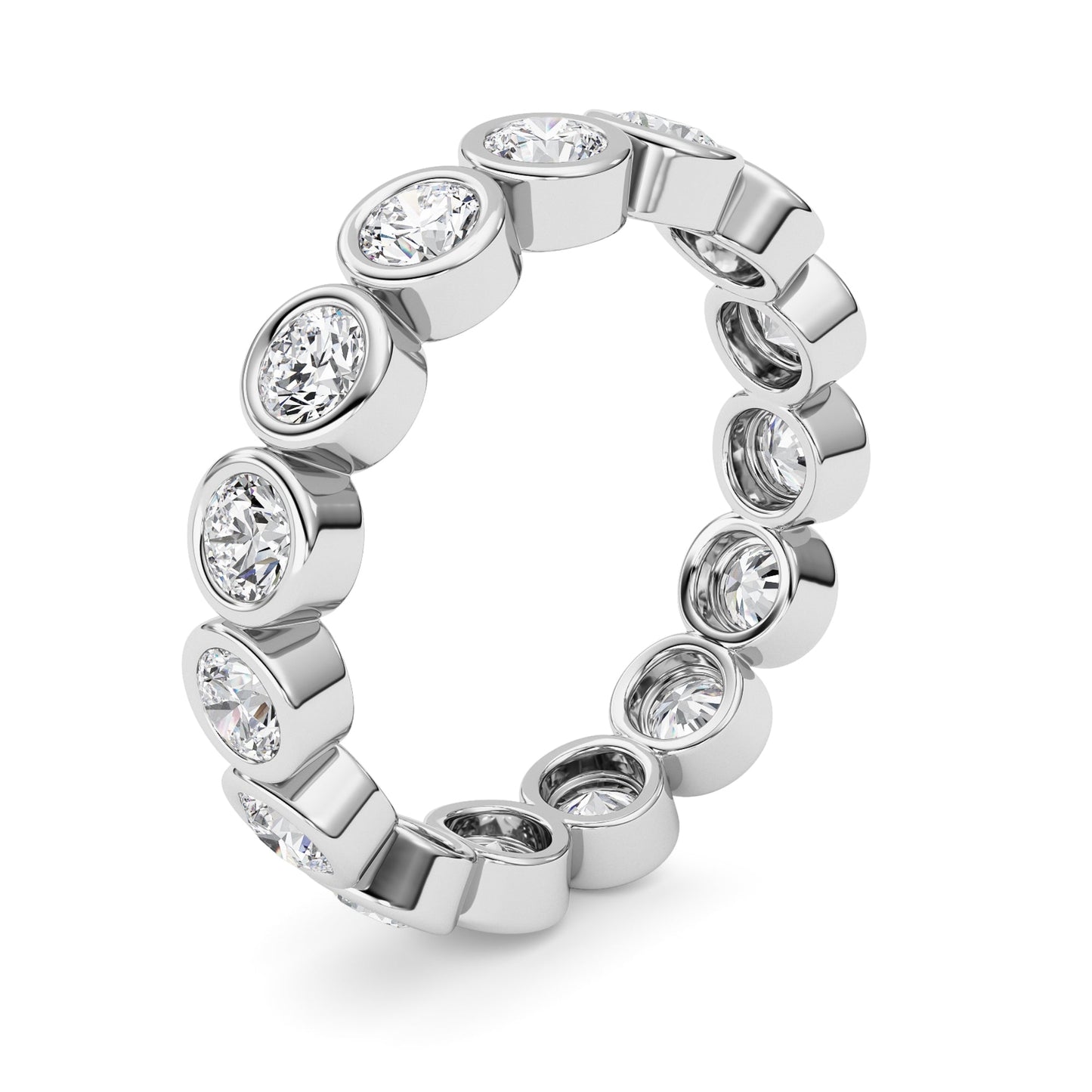 2.3Cttw Round Shaped Lab Grown Diamond (F/VS) Eternity Band Ring in 14K Gold