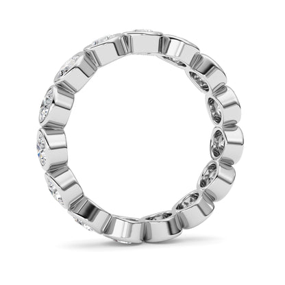 2.3Cttw Round Shaped Lab Grown Diamond (F/VS) Eternity Band Ring in 14K Gold