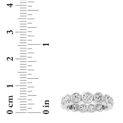 2.3Cttw Round Shaped Lab Grown Diamond (F/VS) Eternity Band Ring in 14K Gold