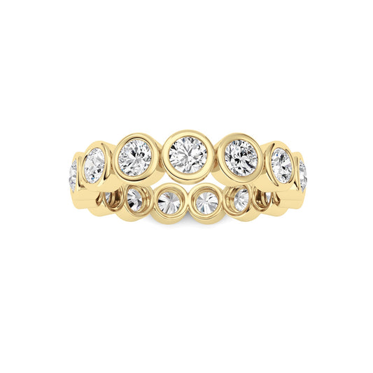 2.3Cttw Round Shaped Lab Grown Diamond (F/VS) Eternity Band Ring in 14K Gold