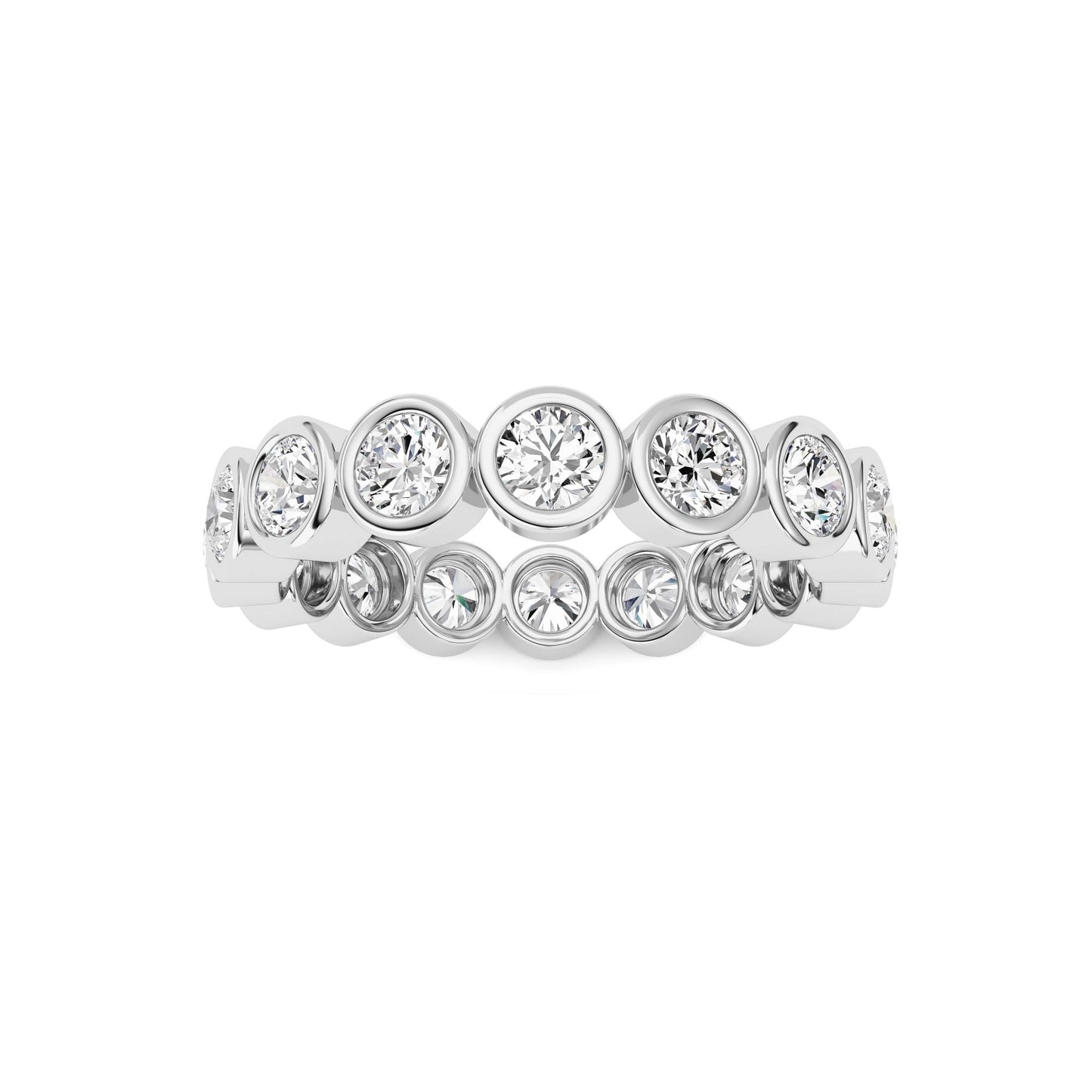 2.4Cttw Round Shaped Lab Grown Diamond (F/VS) Eternity Band Ring in 14K Gold
