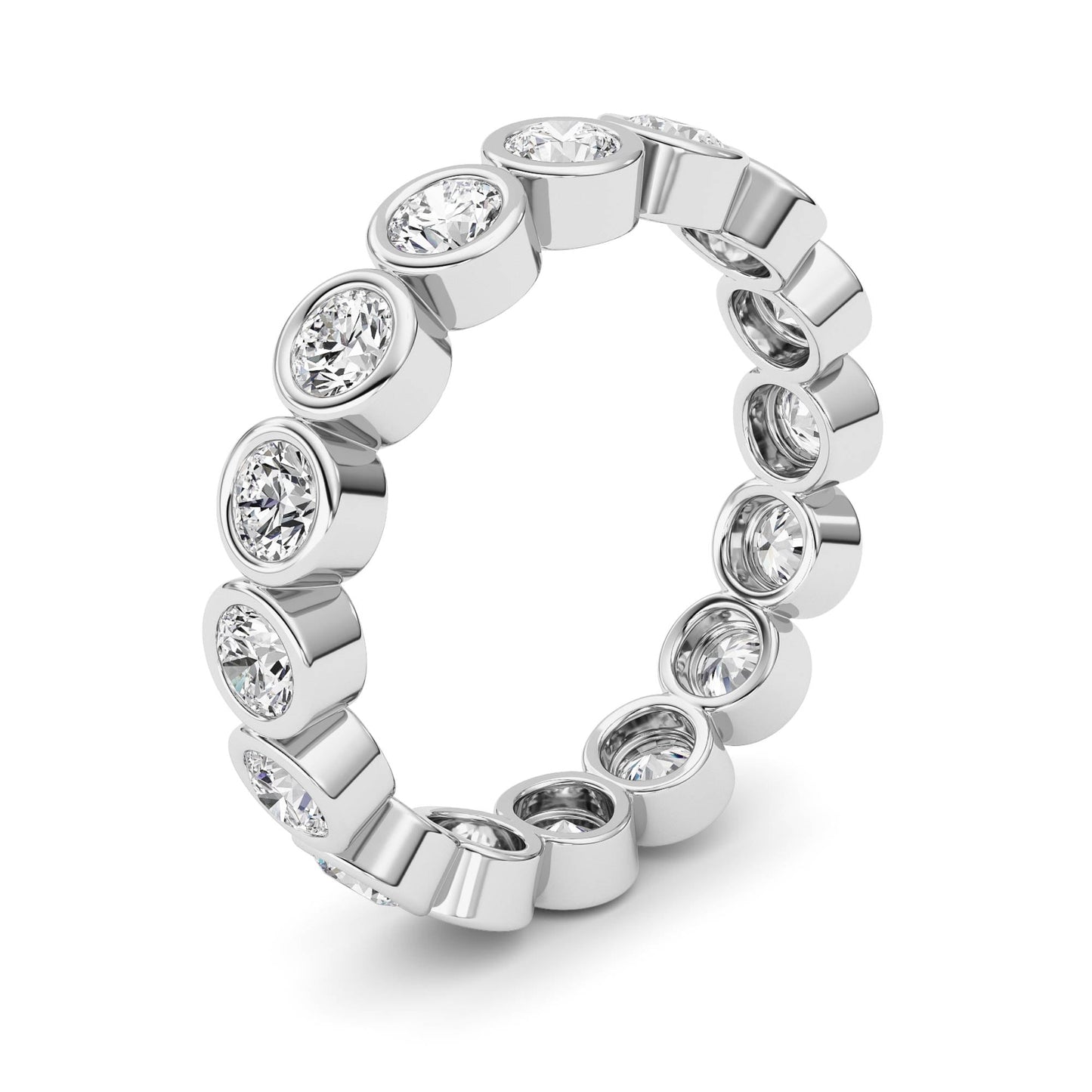 2.4Cttw Round Shaped Lab Grown Diamond (F/VS) Eternity Band Ring in 14K Gold