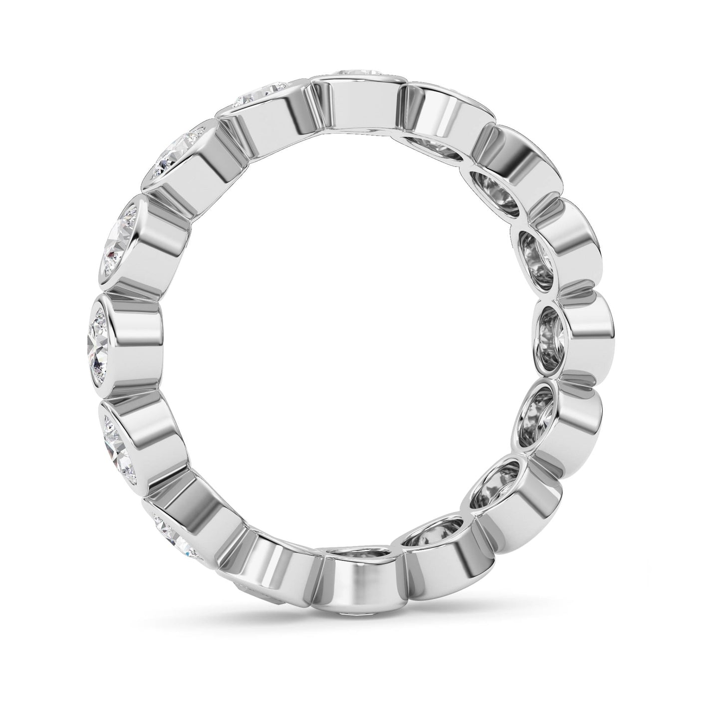 2.4Cttw Round Shaped Lab Grown Diamond (F/VS) Eternity Band Ring in 14K Gold