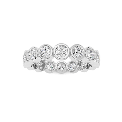2.4Cttw Round Shaped Lab Grown Diamond (F/VS) Eternity Band Ring in 14K Gold