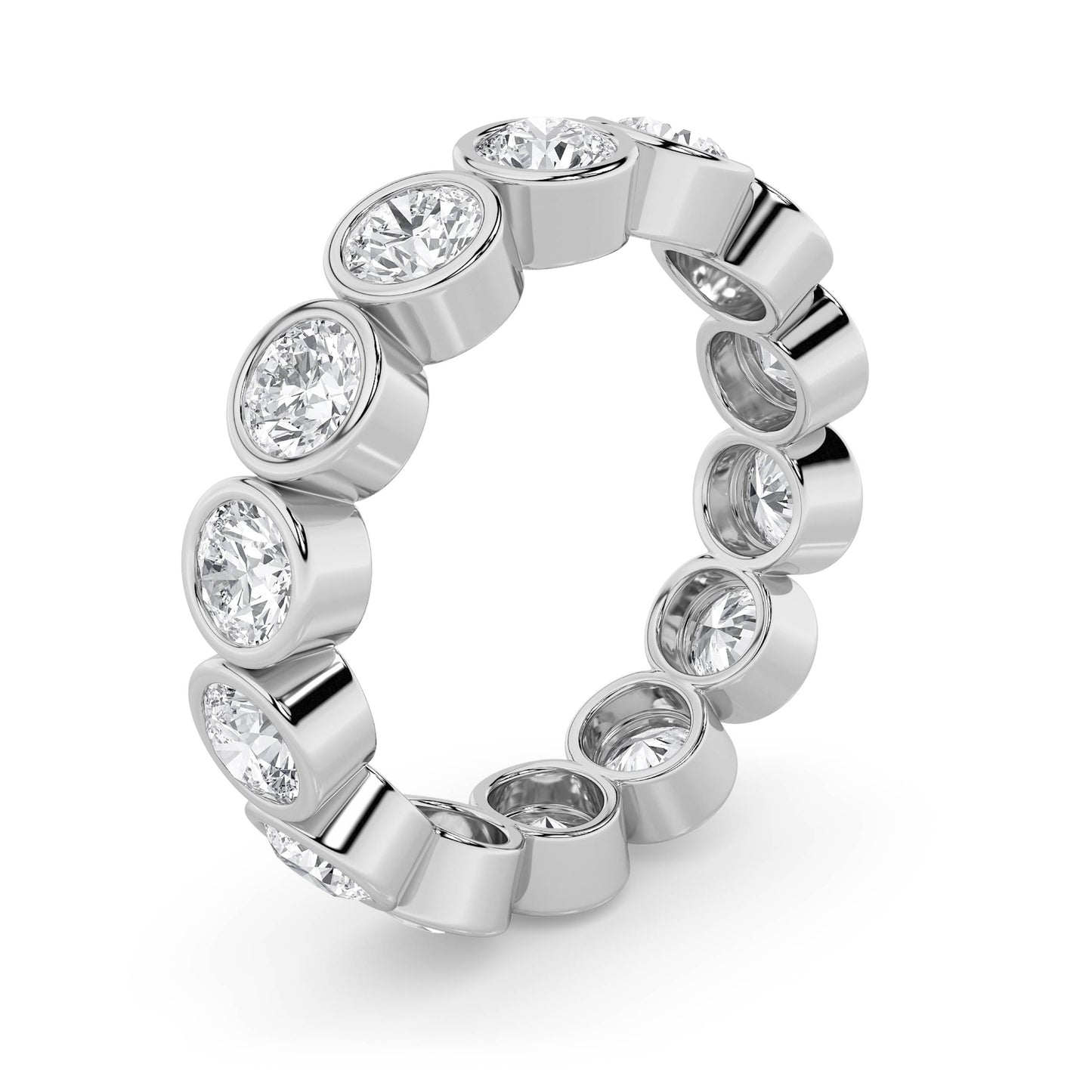 2.5Cttw Round Shaped Lab Grown Diamond (F/VS) Eternity Band Ring in 14K Gold