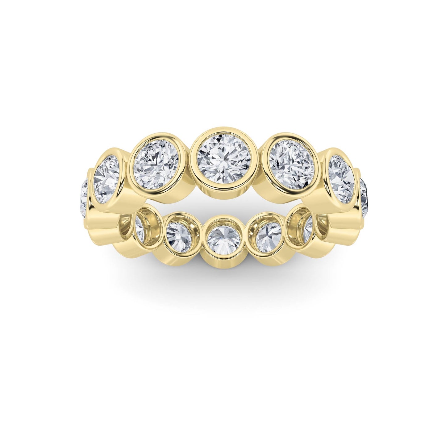 2.5Cttw Round Shaped Lab Grown Diamond (F/VS) Eternity Band Ring in 14K Gold