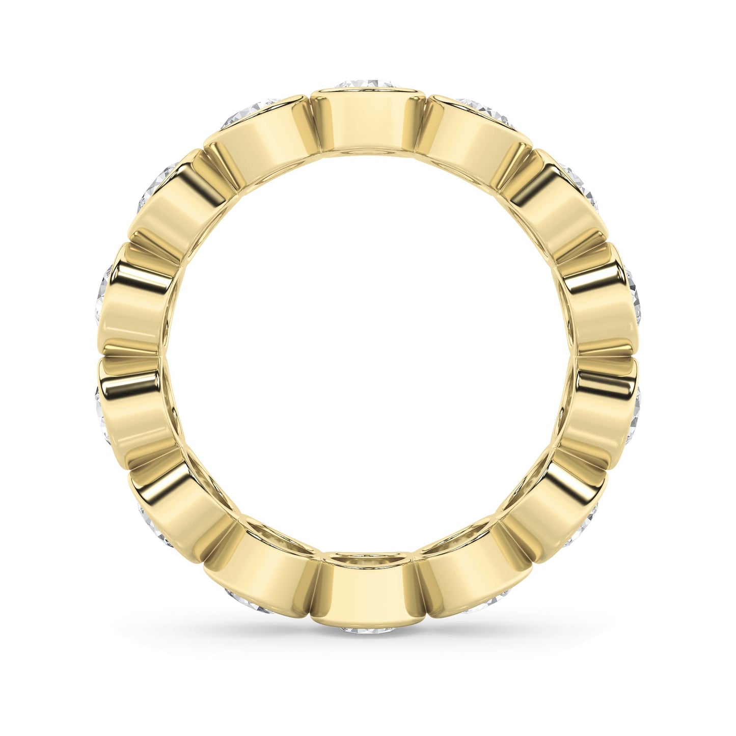 2.5Cttw Round Shaped Lab Grown Diamond (F/VS) Eternity Band Ring in 14K Gold