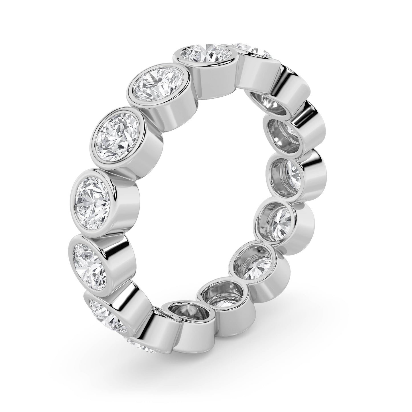 2.7Cttw Round Shaped Lab Grown Diamond (F/VS) Eternity Band Ring in 14K Gold