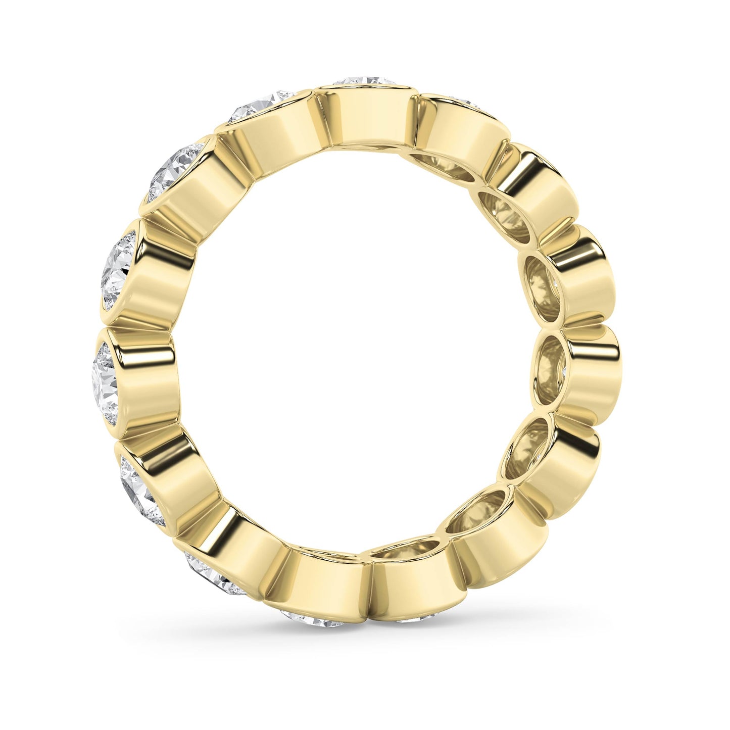 2.7Cttw Round Shaped Lab Grown Diamond (F/VS) Eternity Band Ring in 14K Gold