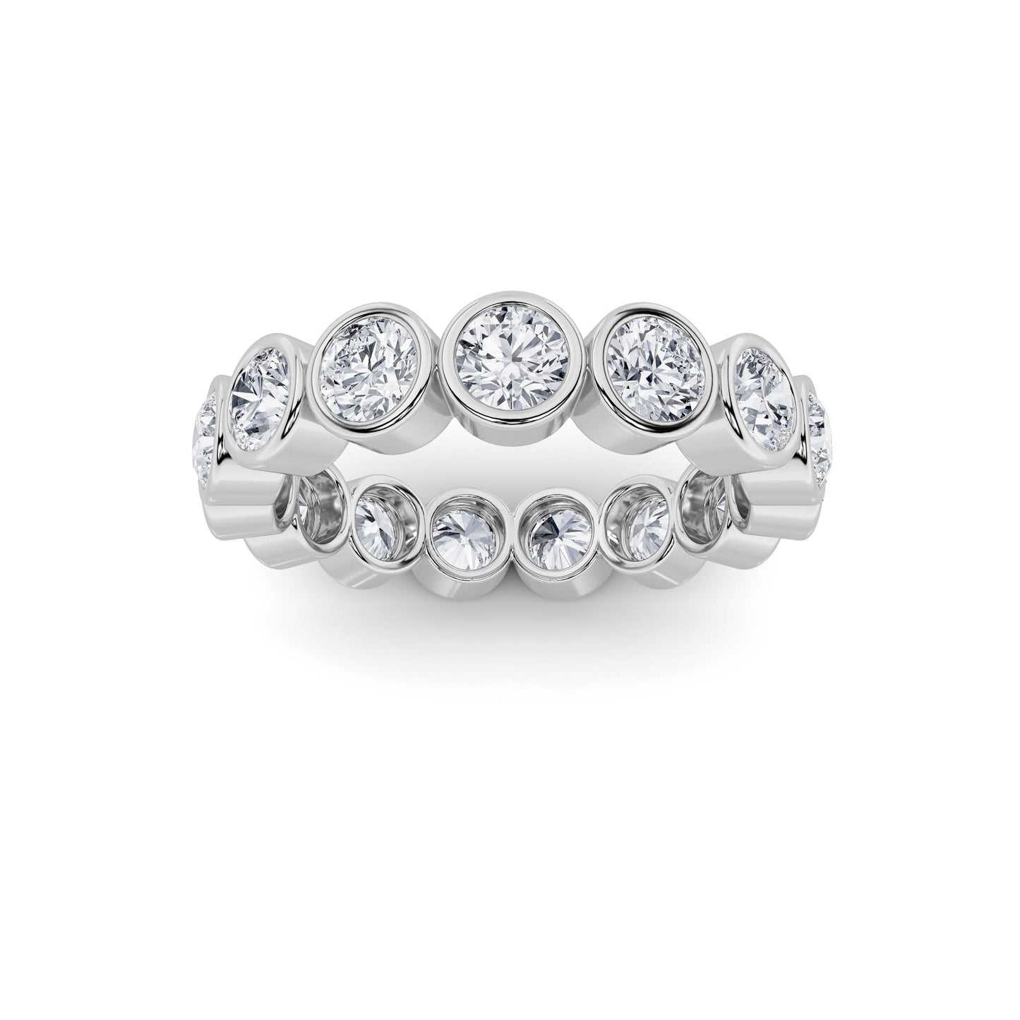 2.75Cttw Round Shaped Lab Grown Diamond (F/VS) Eternity Band Ring in 14K Gold