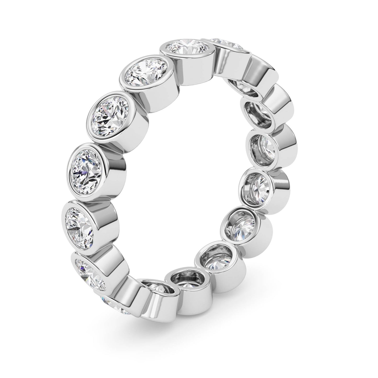 2.9Cttw Round Shaped Lab Grown Diamond (F/VS) Eternity Band Ring in 14K Gold