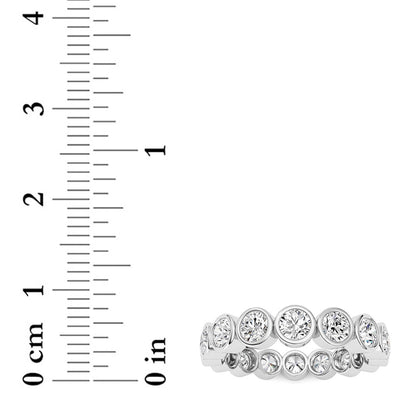2.9Cttw Round Shaped Lab Grown Diamond (F/VS) Eternity Band Ring in 14K Gold