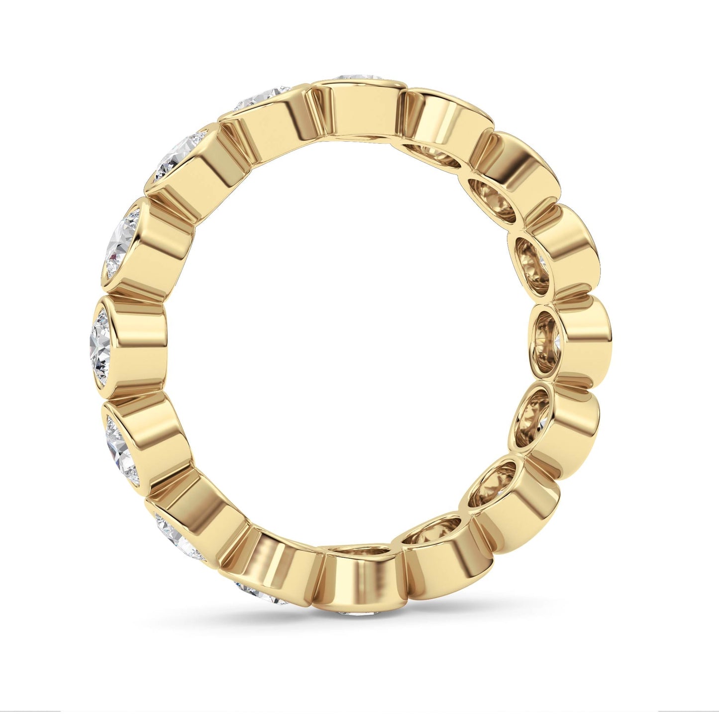 2.9Cttw Round Shaped Lab Grown Diamond (F/VS) Eternity Band Ring in 14K Gold