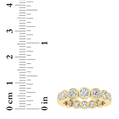 2.9Cttw Round Shaped Lab Grown Diamond (F/VS) Eternity Band Ring in 14K Gold