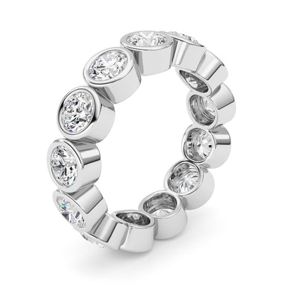 2.9Cttw Round Shaped Lab Grown Diamond (F/VS) Eternity Band Ring in 14K Gold