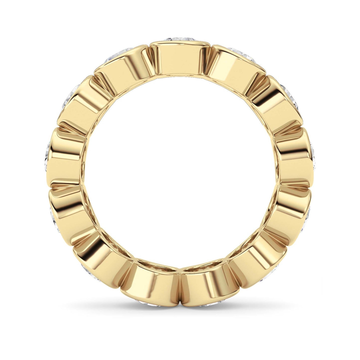 2.9Cttw Round Shaped Lab Grown Diamond (F/VS) Eternity Band Ring in 14K Gold