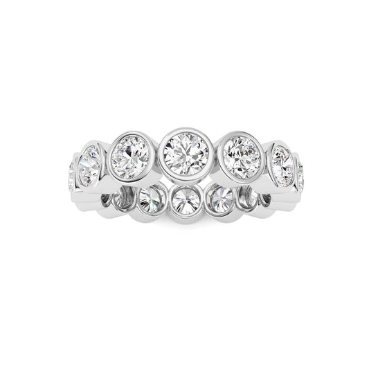 3.1Cttw Round Shaped Lab Grown Diamond (F/VS) Eternity Band Ring in 14K Gold