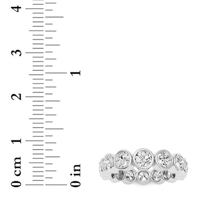 3.1Cttw Round Shaped Lab Grown Diamond (F/VS) Eternity Band Ring in 14K Gold